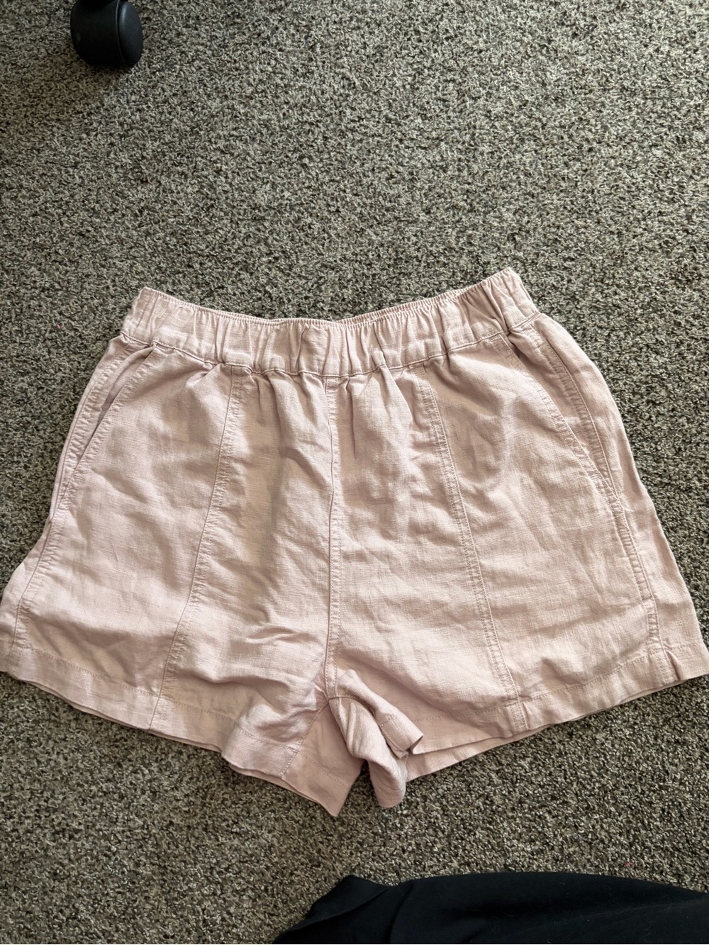 Madewell Linen Blend Pink Elastic Waist Shorts Pink Size XS